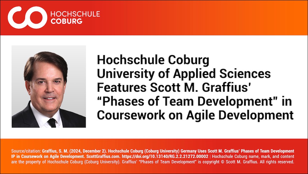 Hochschule Coburg (Coburg University) Germany Uses Scott M Graffius’ Phases of Team Development IP in Coursework on Agile Development - 2026 Refresh - lwres