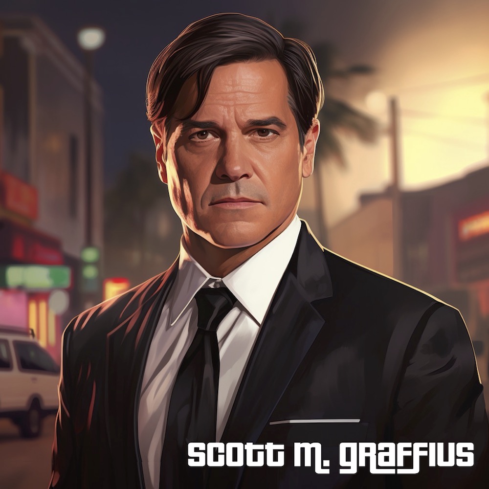 Scott M Graffius as GTA character - with integrated name - 1000x1000px