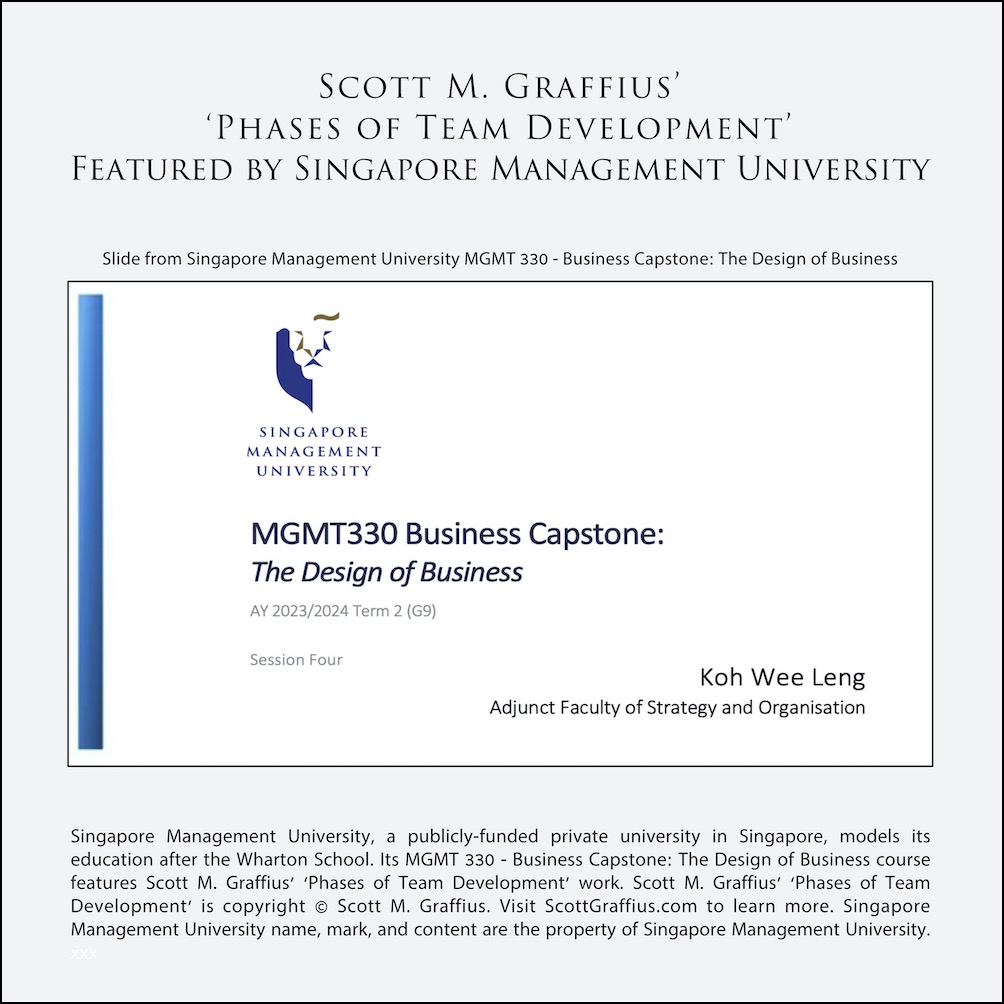 Scott M. Graffius&#39; &#39;Phases of Team Development&#39; Featured by Singapore Management University - Excerpt 1 - LwRes